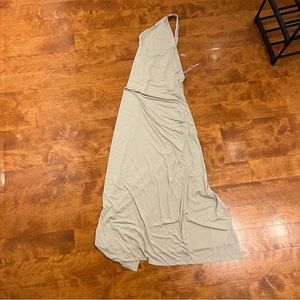 L'Academie One-Shoulder Cream Dress